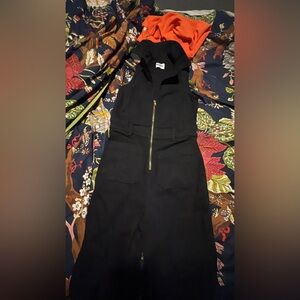 EUC show me your mumu black denim jumpsuit